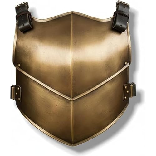 Brass Medieval Breastplate Armour – Antique Finish Knight Chest Plate with Adjustable Straps for Cosplay, LARP, SCA & Renaissance Reenactment Costume