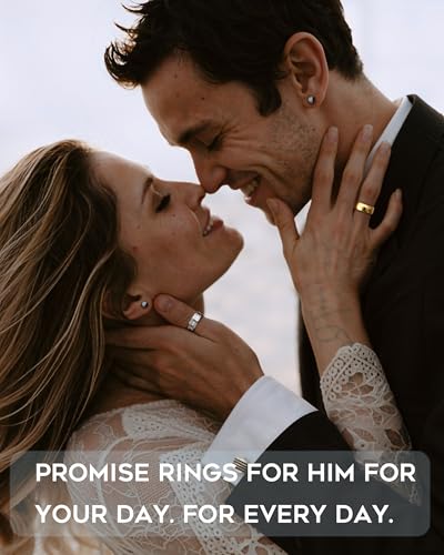 Besteel Mens Wedding Band Stainless Steel Rings for Men Women Gold Black Silver Cool Simple Promise Engagement Ring Set Jewelry Gift Comfort Fit 6-14 8MM Anillos Para Hombre 3 Pcs - Image 5