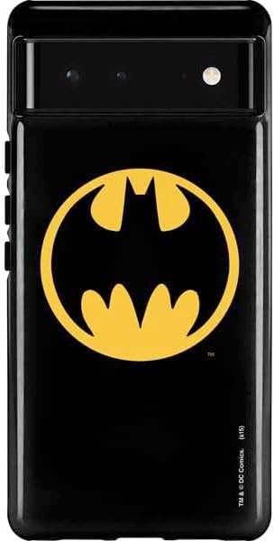 Skinit Pro Phone Case Compatible with Google Pixel 6 - Officially Licensed DC Comics Batman Logo Pattern Design