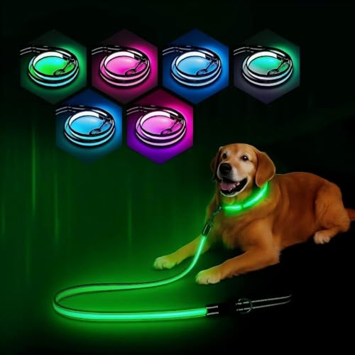 Light Up Dog Leash with 7 Lighting Modes