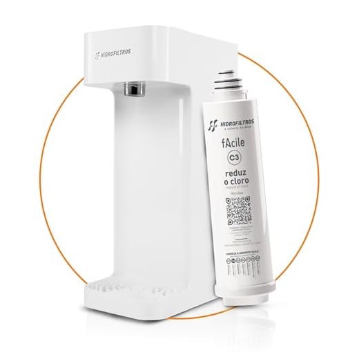 Purificador de Água Facile com Refil C3 Elimina Cloro, Odores e Sabores Cor Branco Hidrofiltros