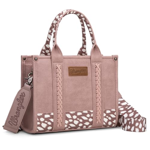 Montana West × Wrangler Tote Handbag for Women Top Handle with Detachable Crossbody Strap WG-HB-102-8120S-DR-PP