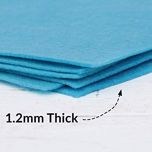 Threadart Premium Felt Roll - 12" X 10Yd - Aqua | Soft Wool-Like Feel | 1.2Mm Thick Fabric For Diy Crafts, Sewing, Crafting Projects | Compatible With Cricut Maker #TOP2