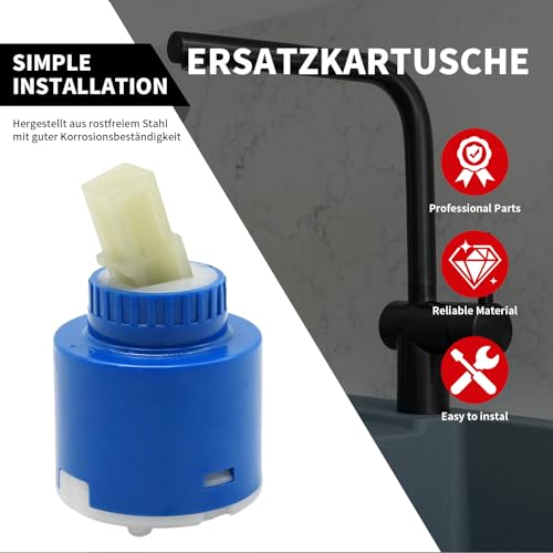 Hoypeyfiy 133.0372.710 Ersatzkartusche Durchmesser 35 mm, Ersatz für Atlas Wasserhahn mit ausziehbarer Brause Küchenarmatur