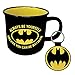 Batman (Always Be Yourself Unless You Can Be Batman) kubek na ognisko i zestaw breloków do kluczy