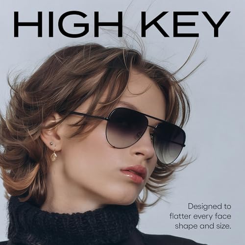 Image of QUAY High Key Extra Large Polarized Unisex Aviator Sunglasses, UV Protection, Oversized Accessories for On The Go Lifestyle