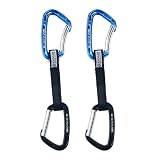 NewDoar Aluminium 2er-Pack Express-Karabiner (Gerade/Gebogen) 24KN Leicht...