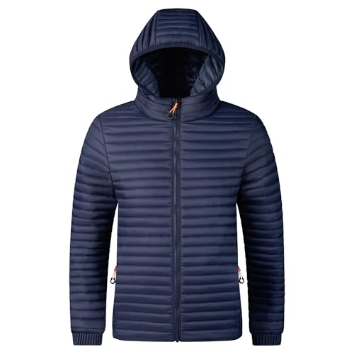 Manteau d'hiver chaud veste doudoune thermique homme noir foncé XXL