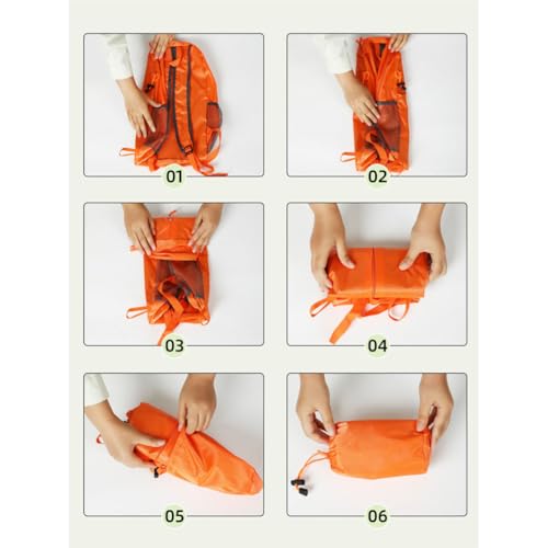 Mochila plegable para senderismo y camping compacta y ligera miniatura 4