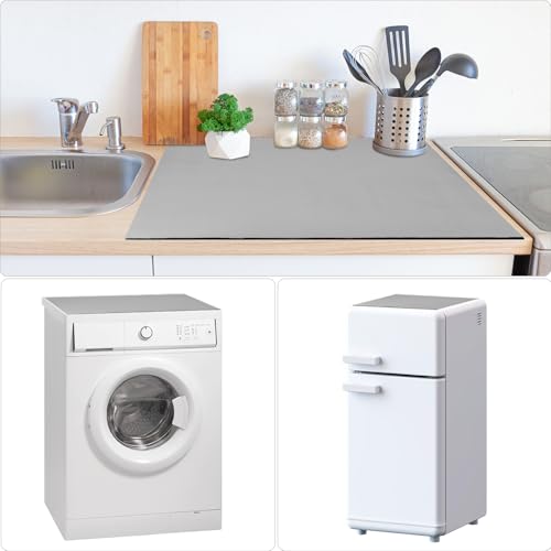QWORK® Waschmaschinenauflage 60x60cm, rutschfest Waschmaschine Abdeckung, Waschmaschinenabdeckung, für Waschmaschine,Trockner