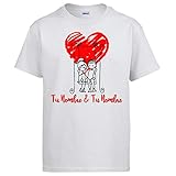 Camiseta Enamorados en culumpio Personalizable con Nombre - Blanco, L