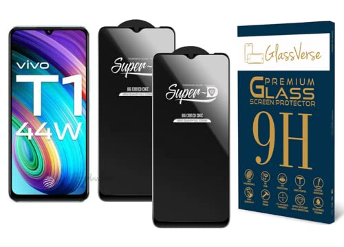 Image of GlassVerse 9H Gorilla Tempered Glass for Vivo T1 | HD Clarity Screen Protector, Ultra Strong 9H Protection, Edge to Edge, Case Friendly, Hassle-less Installation Kit Included. (Pack of 2)