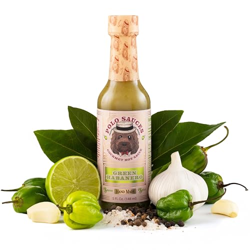 Habanero Hot Sauce - USA Made Habanero Pepper Sauce (5fl oz, Green)