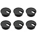 HJ Garden 6pcs 2 inch Desk Wire Cord Cable Grommets Hole Cover for Office PC Desk Cable Cord Organizer Plastic Cover Black