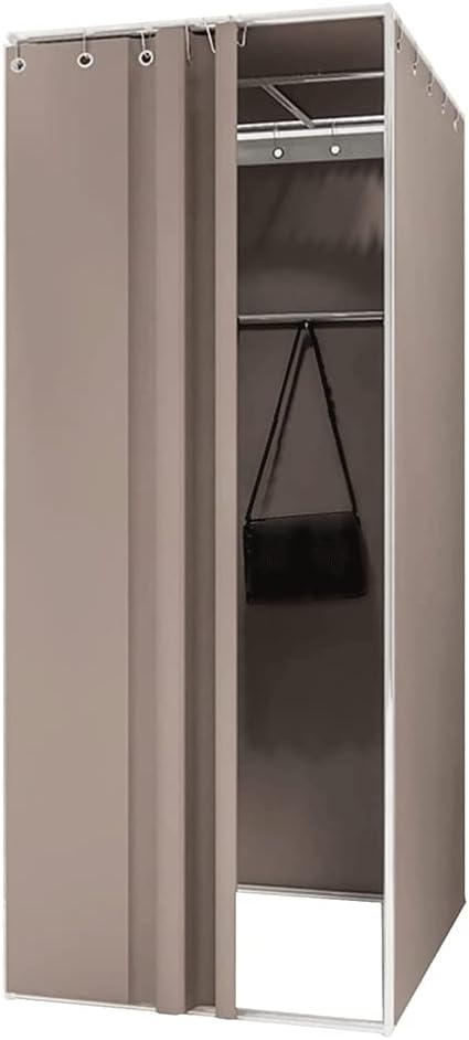 Fashion Changing Rooms Clothing Store Fitting Room Portable Dressing Room Square Metal Track Temporary Locker Room for Mall Outdoor Changing Room Bedroom Furniture