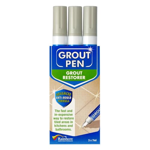3 X LIGHT GREY Grout Pens for Restoring Tile Grout