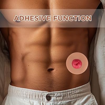 Sticky Colostomy Simulators, Stoma Training Model Set, Multi-Skin Tone Ostomy Care Practice Models for Medical Training and Patient Education- Tan