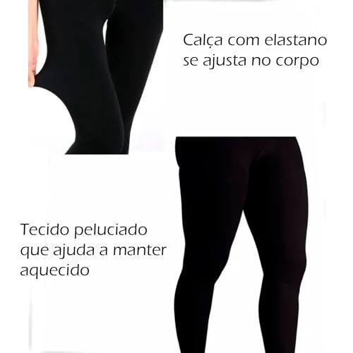 Calça Masculino Térmica Roupa De Frio Extremo Segunda Pele Legging Ciclismo Caminhada Corrida