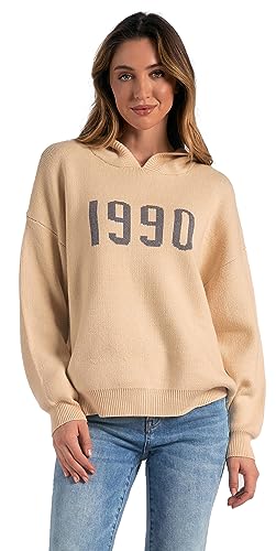 Sweat à capuche surdimensionné ELAN 1990 pour femme coupe ample confortable