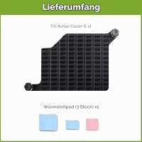 Waveshare Kühlkörper Kühler Aluminum Heatsink for Raspberry Pi 5, with Thermal Pads and Spring-Loaded Push Pins – Ansicht 2