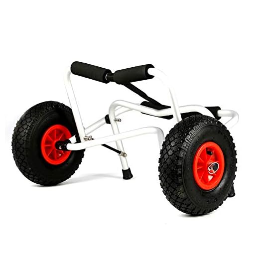 Trintion Kajakwagen bis 100 kg Faltbarer Spannriemen Aluminium Bootstrailer Kanuwagen Transportwagen Surfwagen