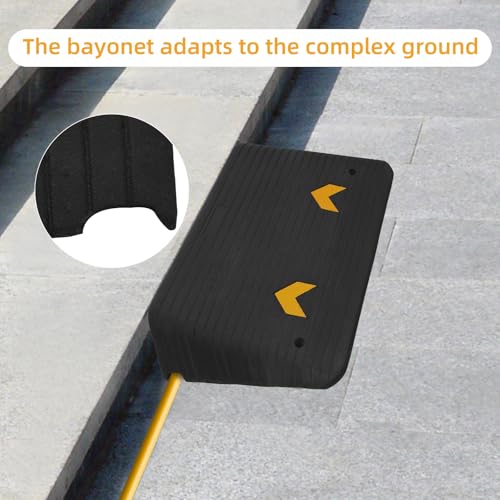 GarveeTech Rubber Threshold Ramp, 3.5\" Rise Wheelchair Ramp Doorway, Recycled Rubber Power Curb Ramp Rated 33000 LBS Load Capacity, Non-Slip Textured Surface Rubber Ramp for Wheelchair Car Scooter - Thumbnail 5