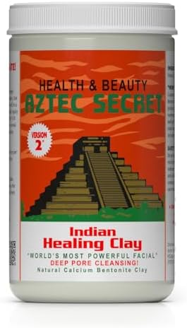 Aztec SecretIndian Healing Clay – Deep Pore Cleansing Facial & Body Mask – The Original 100% Natural Calcium Bentonite Clay – New Version 2-32 Oz (Pack of 1)