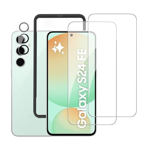 Galaxy S24 FE �p �K���X�t�B����(2��) +�J�����t�B����(1��) ���� �K���X �K�C�h�g�t�� �����z�� �d�x9H �����K���X �ϏՌ� SCG30�Ή� �t����� �ی�