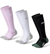 Compression Socks for Women and Men,Knee High 15-20mmHg Graduated Circulation Support(3 Pairs)for...