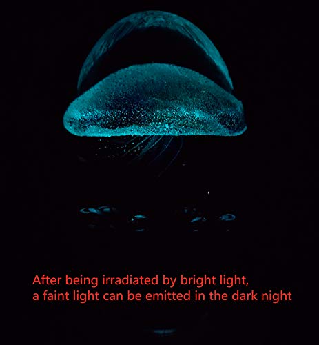 Eustuma Hand Blown Glass Jellyfish Figurine Ornament,Sea Animal Ornament For Fish Tank Aquarium,Sea Animals Collection For Birthday Gift,Office Glass Paperweight For Desk. #TOP5