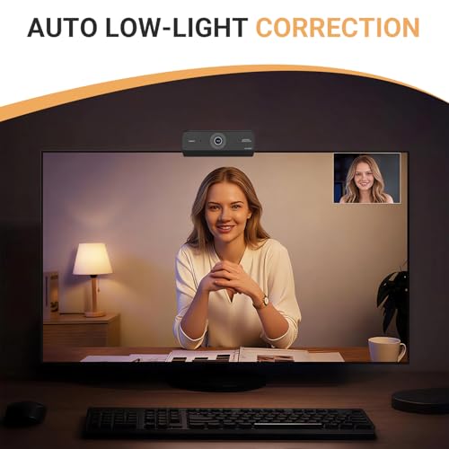 Image of Webcam for PC, HD 1080P USB Plug-and-Play Computer Web Camera, High Definition Webcam for Desktop Laptop, Ideal for Online Class, Video Conference, Live Streaming & Gaming