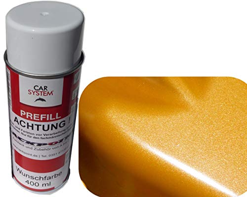 Bombe aérosol de 400 ml 1K pour voiture - Orange brillant métallisé - Pas de vernis transparent - Tuning Cover