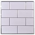 Tool Bench Hardware Self Adhesive White Wall Tile, 12x12 in. Faux Subway Tile (20)
