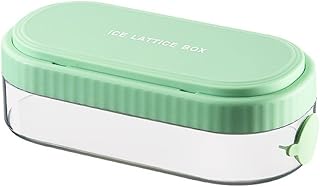 FABULETTA Silicone Tray with Lid, 18-Grid Flexible for Fruit, Cocktail & Whiskey Ice Cubes – Kitchen Tool for Home, B(green)