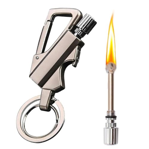 Encendedor de queroseno llavero multiusos plateado