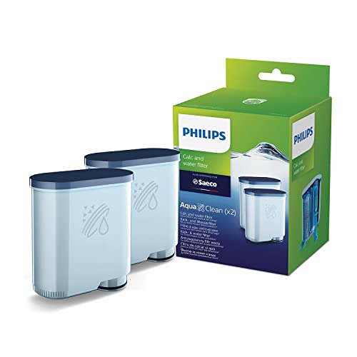 Philips Filtre à Eau Anti-Calcaire AquaClean pour Machine Expresso – Pour un Café de Qualité et un Arôme Intense – Lot de 2 (CA6903/22)