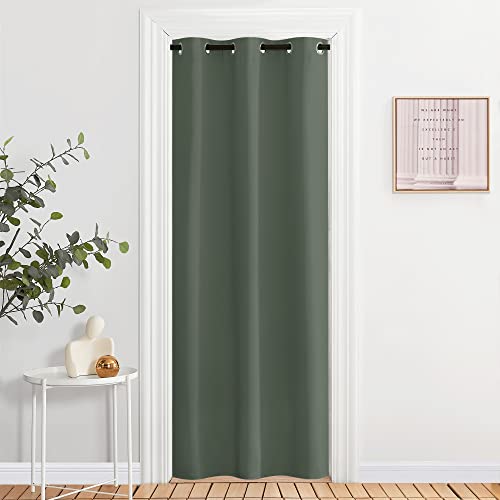 NICETOWN Blackout Curtain Blind for Bedroom, Single Panel, W34 x L63 inches, Dark Mallard, Thermal Insulated Grommet Blackout Room Darkening Drape/Drapery Dark Mallard 34"W x 63"L (Pack of 1