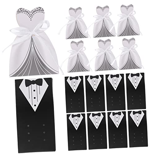 Boîte à dragées robe et tuxedo pour contenant chocolat de mariage et fête de mariée