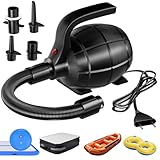 DOBESTS Pompa ad aria elettrica, pompa elettrica con 4 ugelli per gonfiabili Air Track Mat, materasso ad aria, galleggianti, zattere, letti ad acqua, barche, piscine per bambini, tavola SUP, palle da