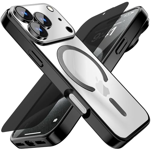 Coque iPhone 17 Pro Max transparente avec protection écran de confidentialité et objectif photo TPU