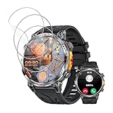 For KOMOI スマートウォッチ 保護フィルム 高い透明度 指紋防止 超軽量 水や油に強い TPU素材 飛散防止 1.56インチ 丸型 フィルム【3枚入り】