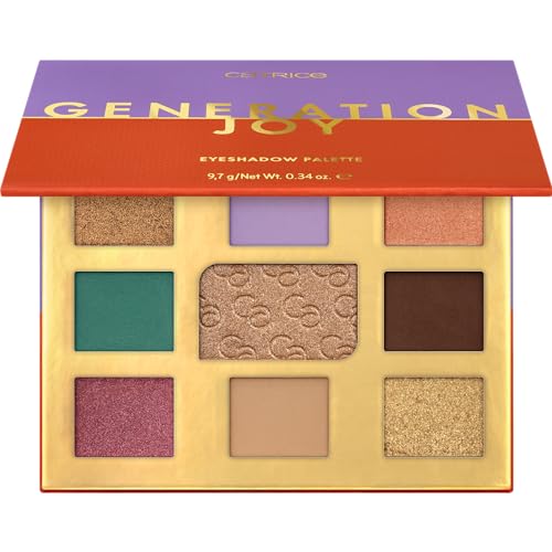 Catrice GENERATION JOY Eyeshadow Palette, Lidschatten, Nr. C01, Mehrfarbig, 9 Farben, vegan, ohne Mikroplastikpartikel, Nanopartikel frei, ohne Parfüm, 1er Pack (9.7g)
