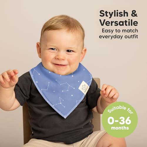 Image of KeaBabies 10pk Organic Baby Bandana Bibs for Drooling and Teething (Cosmo)