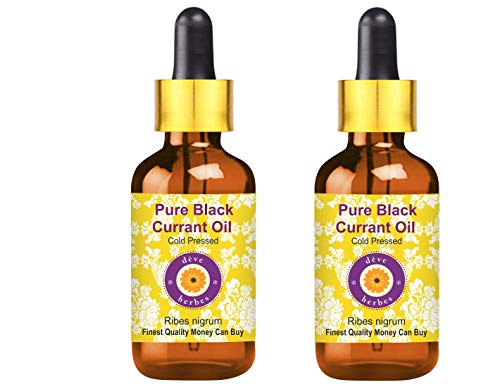 Deve Herbes Olio di ribes nero puro (Ribes nigrum) con contagocce in vetro Qualità terapeutica naturale spremuto a freddo (Pack of Two) 100 ml X 2 (6,76 oz)