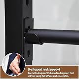 Large Textile Commercial Fabric Roll Storage Rack with Adjustable Hanging Rod,Vinyl Wrap Holder Mobile Rolling,for Leather Rolls/Window Film/Wallpaper Displays(10 strands,81.9in/82.7in)