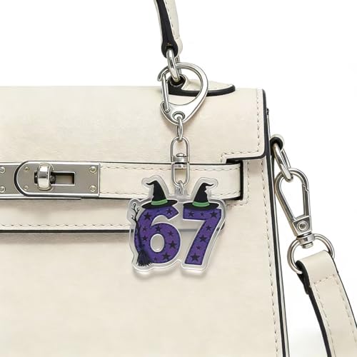 EYRBVX 15Pcs 67 Meme Acrylic Keychains - Viral Six Seven Meme Party Favors, Funny Internet Meme Gifts for Teens Adults, Novelty Goodie Bag Backpack Charm Accessories — view 3