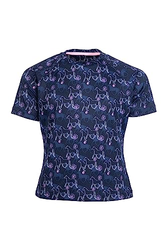 T-shirt mixte enfant HKM Bria anti-frottement pour cavalier en herbe