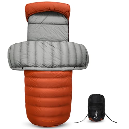 Image of ATEPA Down Sleeping Bag, 650FP / 700FP Recycled, 3-Season | ISO Limit 45℉ / 33.8F, Pad Attachment System, Ultralight & Compact, Compression Sack Included, Backpacking, Camping, Hiking