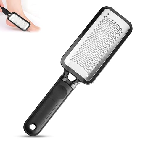 Image of GLUN Foot Grater Callus Remover Pedicure Tool, Stainless Pack of 1, Black Colour, Foot Callus Remover for Feet Care, Surgical Grade, Foot Scrubber Dead Skin Remover for Wet and Dry Foot
