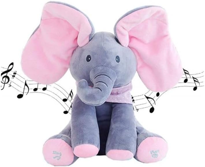 Elephant Plush Stuffed Animal Toy, Interactive Bear, Kids Edition, 10cm
